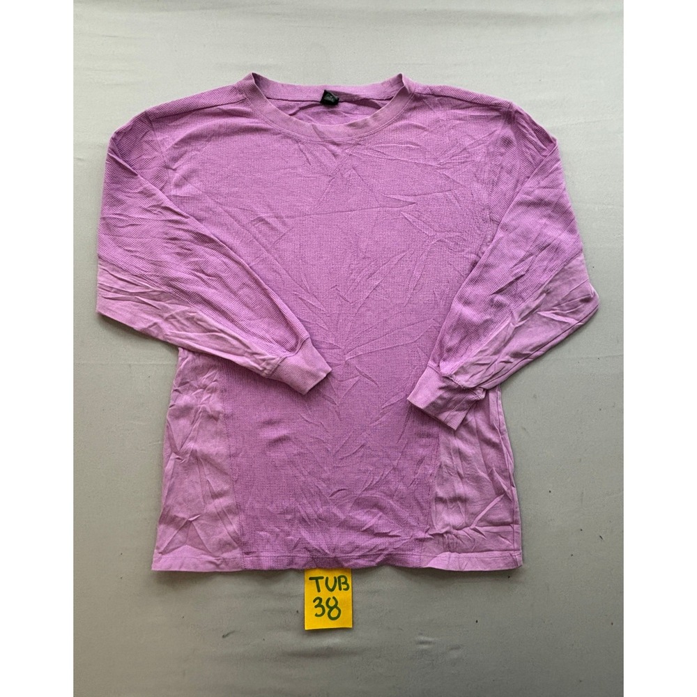 Wild Fable Womens XS Orchid Purple Waffle Knit Thermal Long Sleeve Crew Neck Top